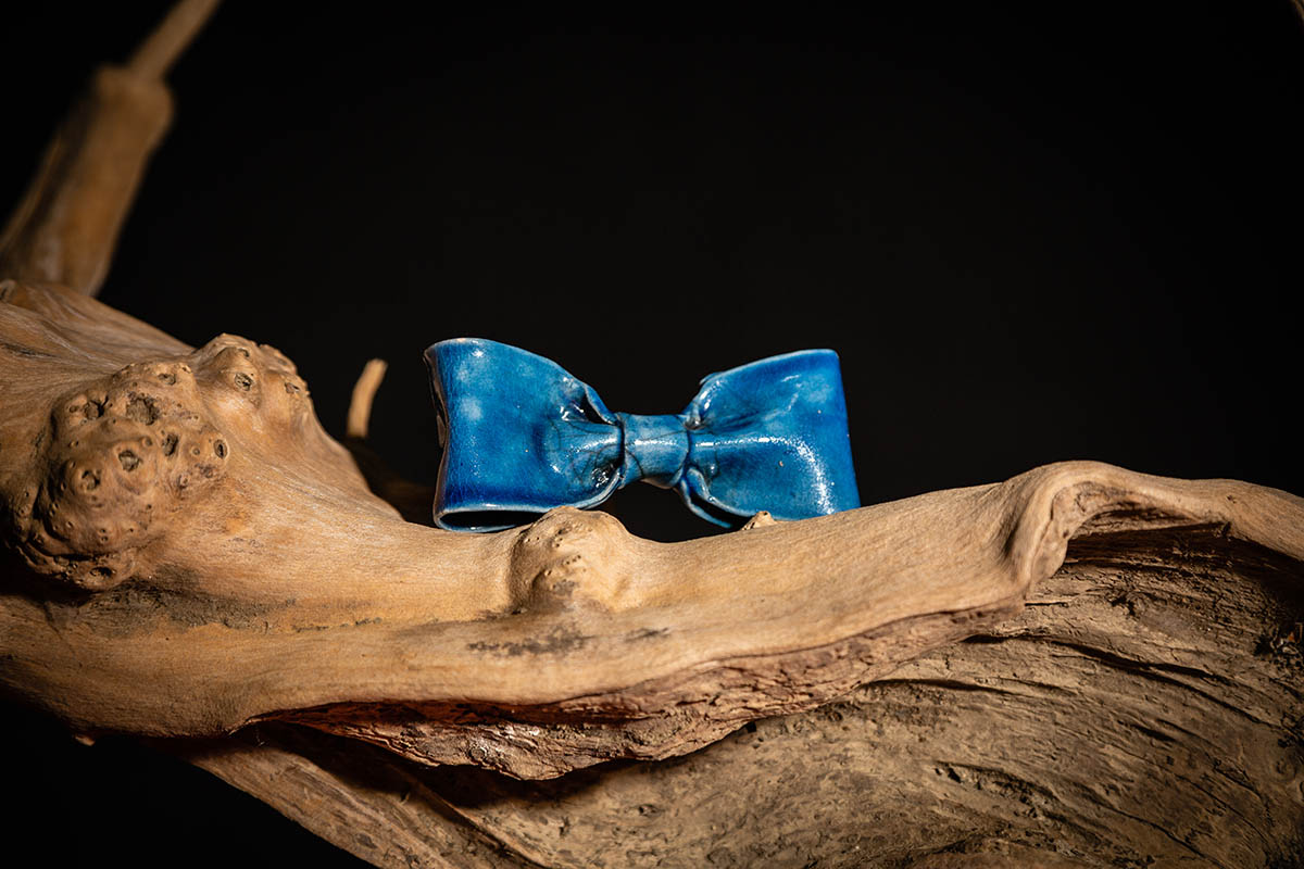 Papillon #Azzurro Papillon ceramica raku